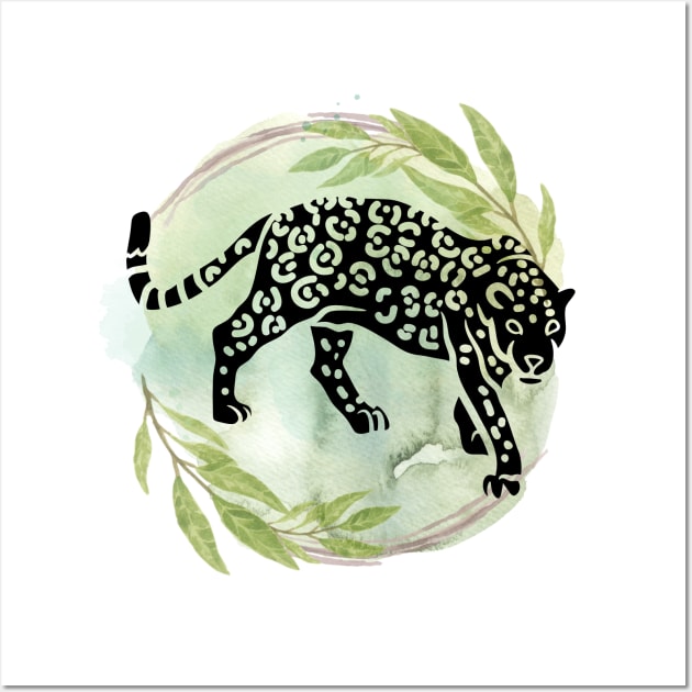 Jaguar silhouette Wall Art by Petprinty